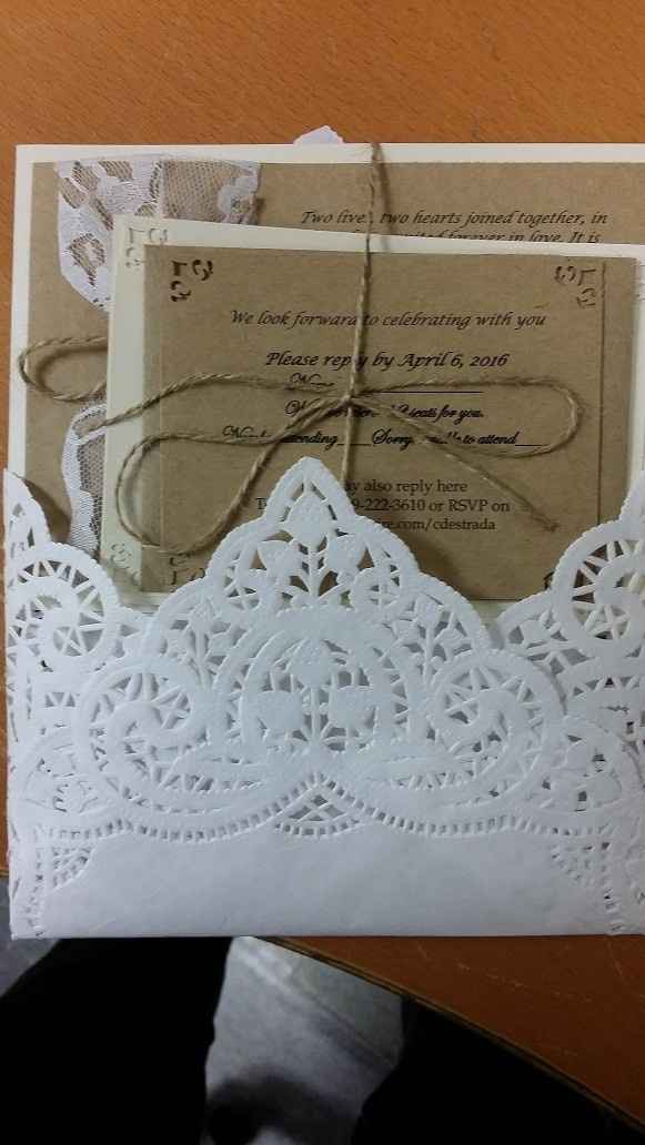 DIY Invite sample is done.. Rustic theme. Let me know your opinions..