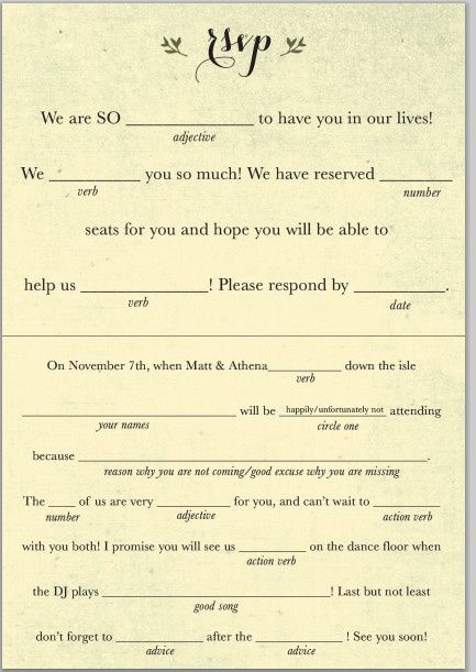 RSVP Cards - What does yours look like?