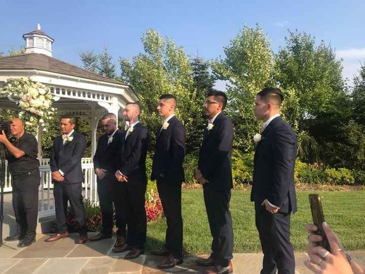 Groomsmen waiting at the Gazebo