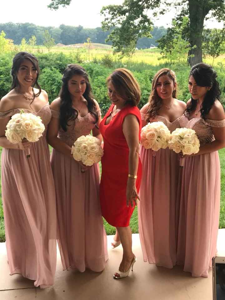Bridesmaids who are my family of the Bride