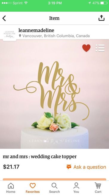 how did yiu decide on a cake topper, if any?