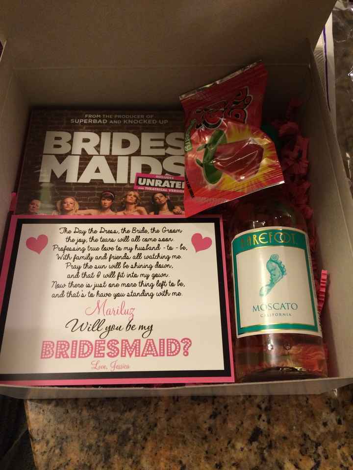 Proposing to your Bridesmaids -- cheesy or?