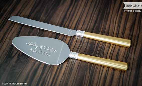 Cake cut set/champagne flutes