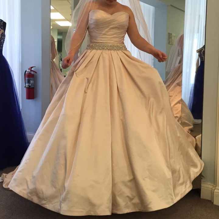 Any bride getting married in a Pink blush dress?