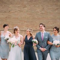 Different shades bridesmaid dresses