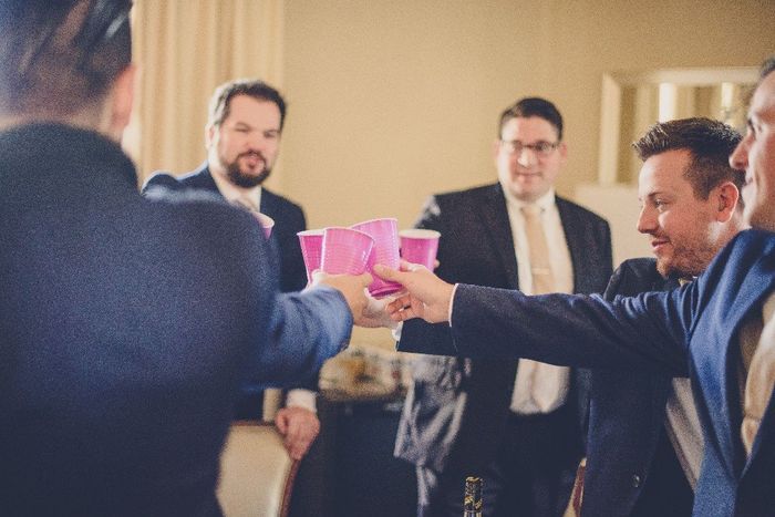 The men getting ready 