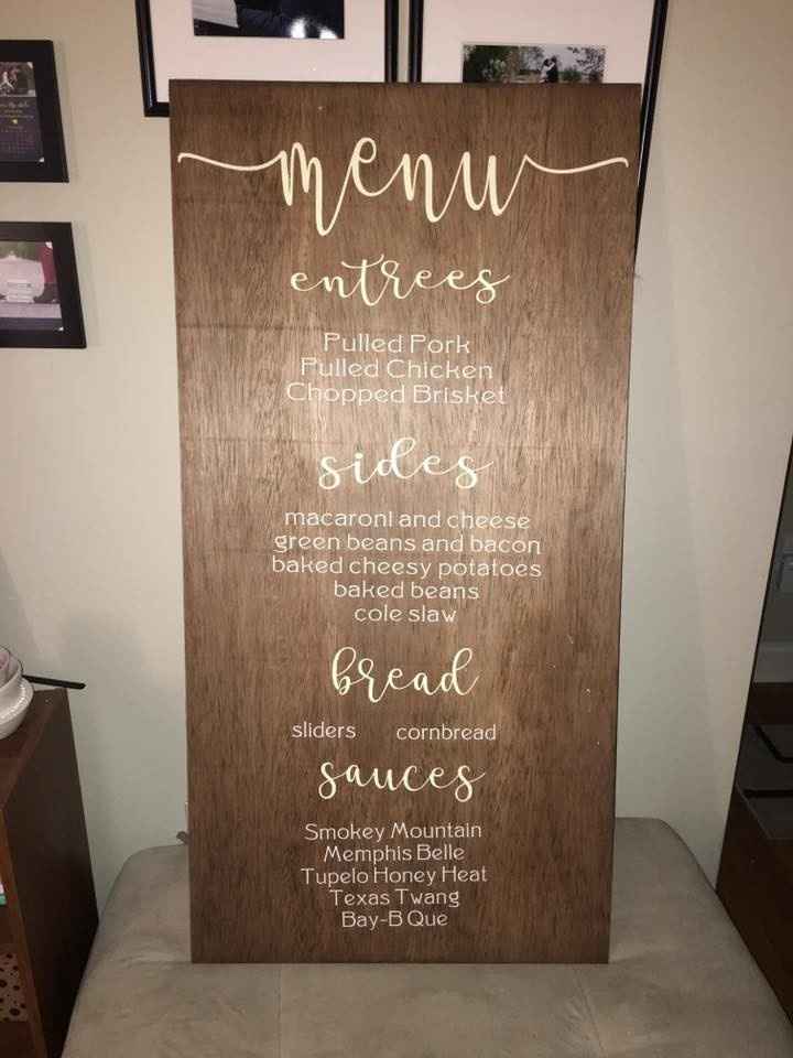 DIY menu sign!