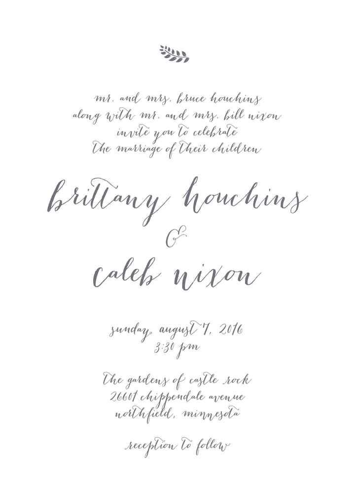 All lowercase wedding invitations?