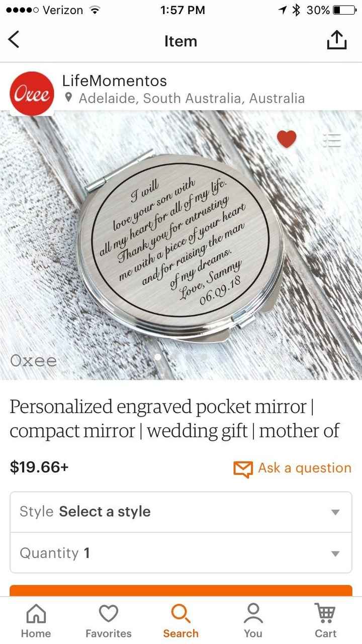 Mother of the bride and groom gifts