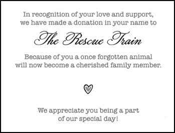 Donations in lieu of favors