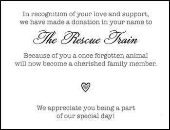 Donations in lieu of favors