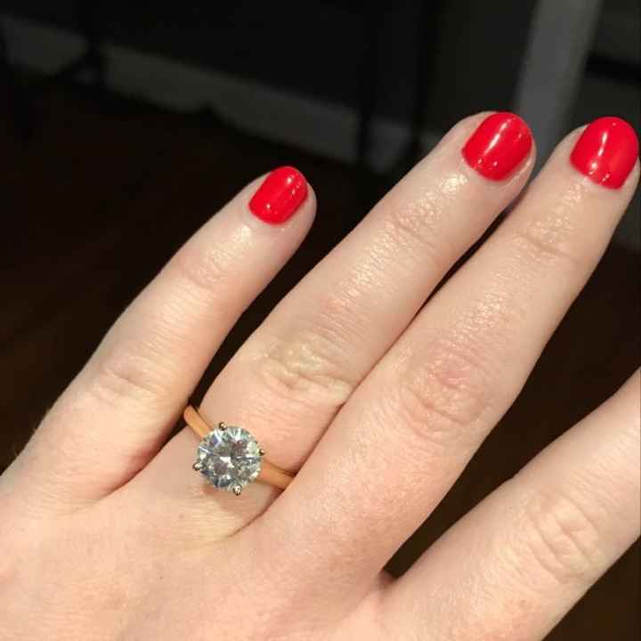 Show me your solitaire engagement rings with plain metal wedding bands.
