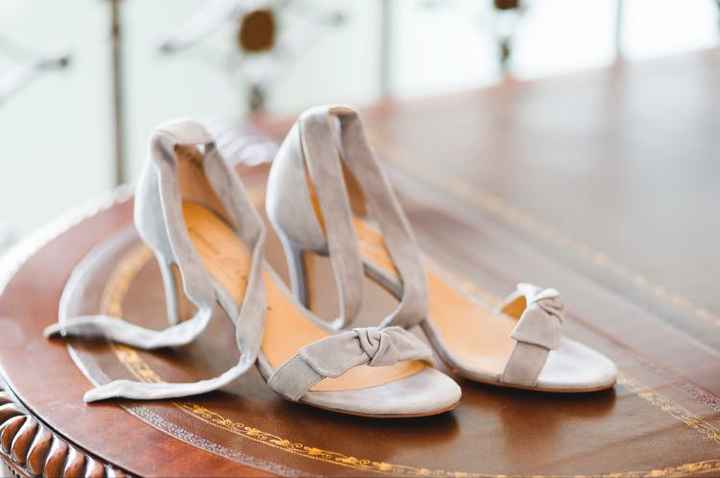 Dusty blue wedding shoes - 1