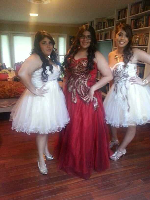 still thinking about white bridesmaid dress..............