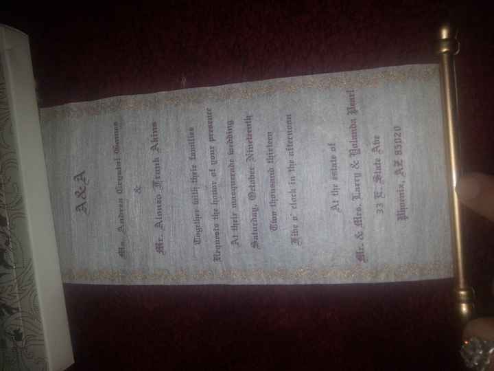 invitations are in! pics :)