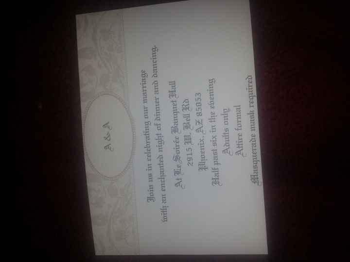 invitations are in! pics :)