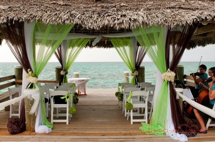 Brides with a beach wedding-