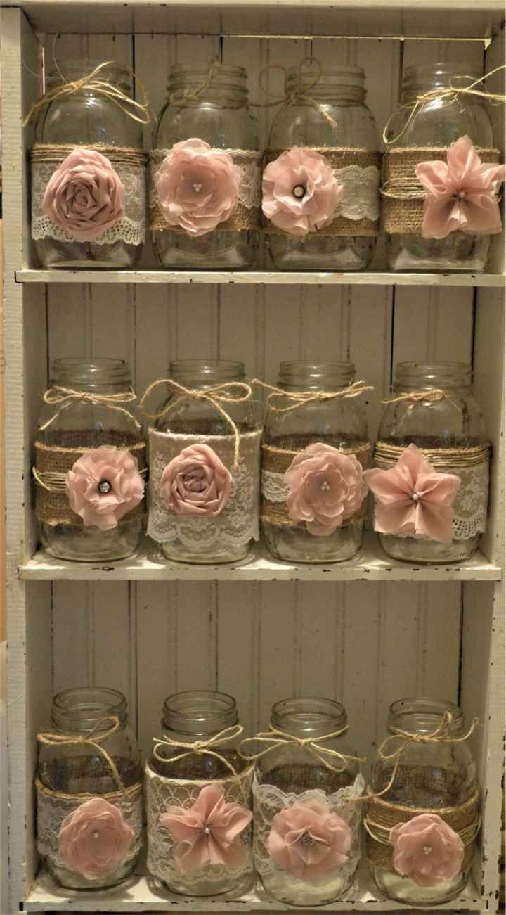 Burlap mason jars - 1