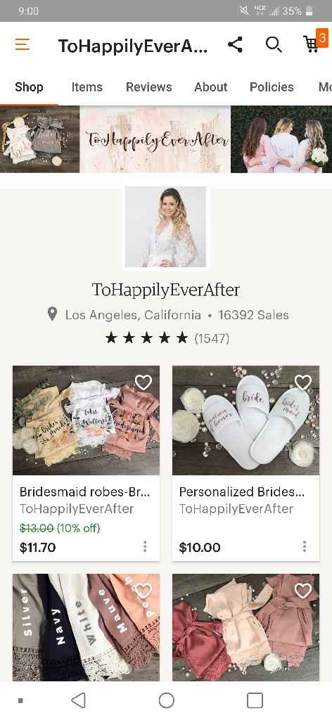 Long bridesmaid robes - 1