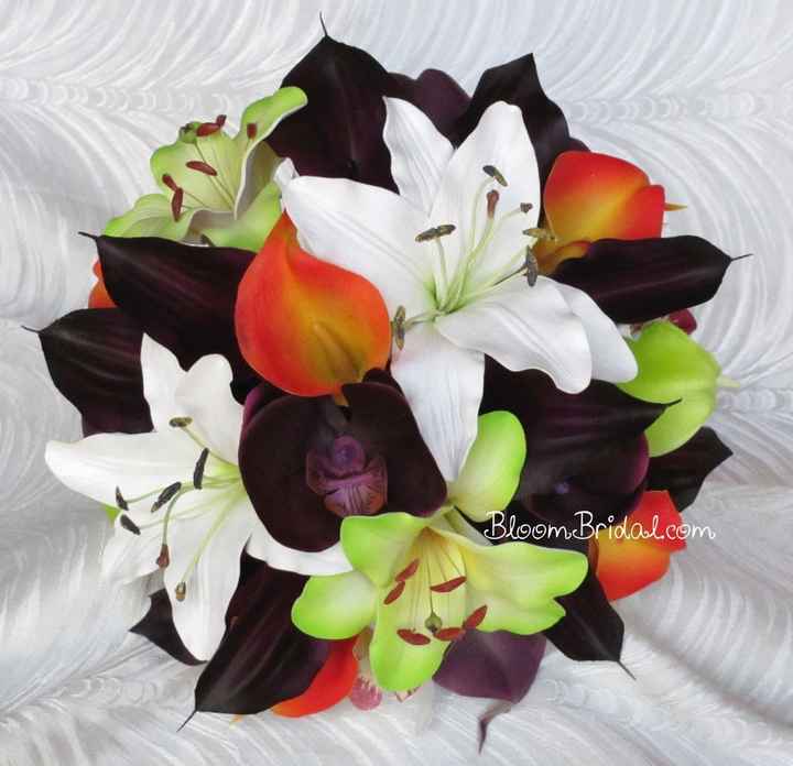 Help need ideas for bridemaids bouquet, peacock theme, cant afford flowers.