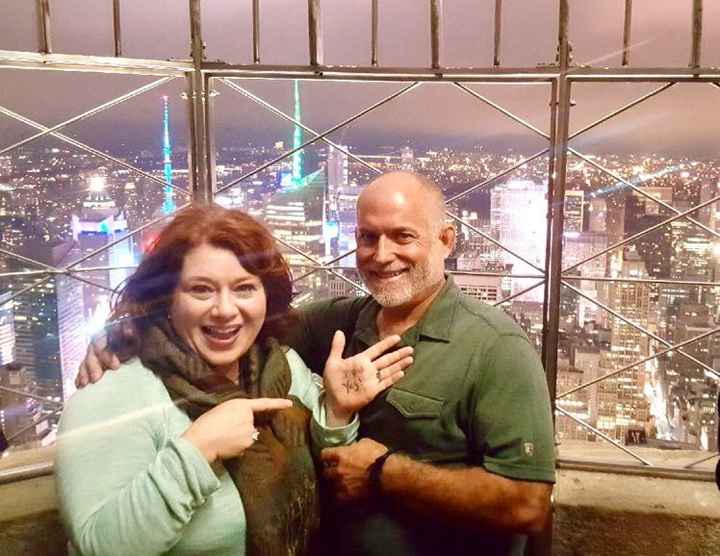 Post a photo of your fiance proposing!