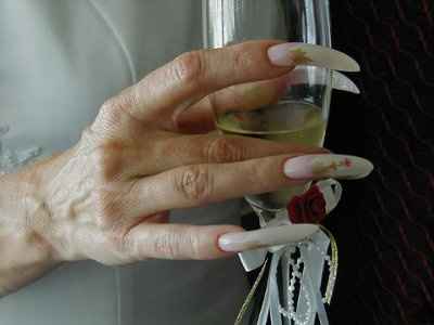 I googled "wedding nails" to get ideas and this is what I found...