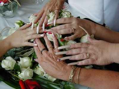 I googled "wedding nails" to get ideas and this is what I found...