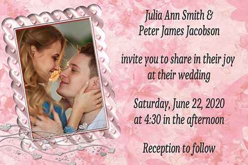 Wedding invitation card