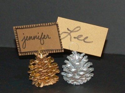 Winter wedding place card ideas