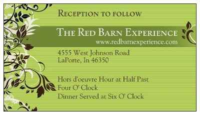 Reception Cards