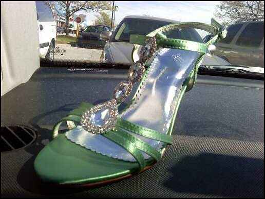 Got my shoes dyed clover green to match my girls dresses!