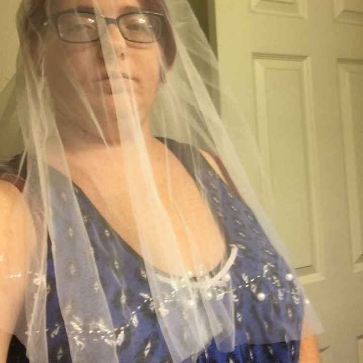 Any brides NOT wearing a cathedral veil?