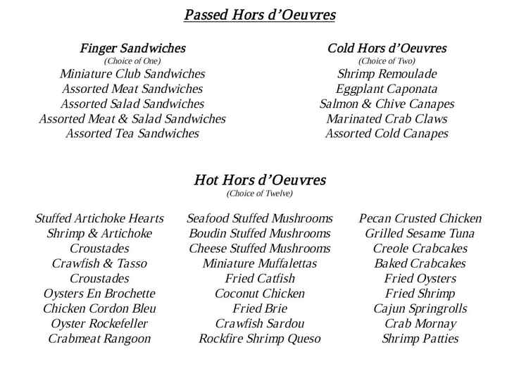 What are you serving at your wedding?