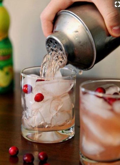 5. Bourbon Blizzard - Bourbon, Cranberry Juice, Lemon Juice