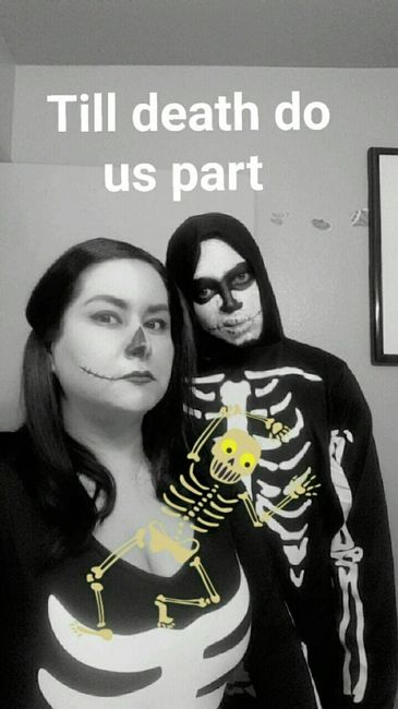 Happy Halloween post a pic of you and your fiancé in costumes