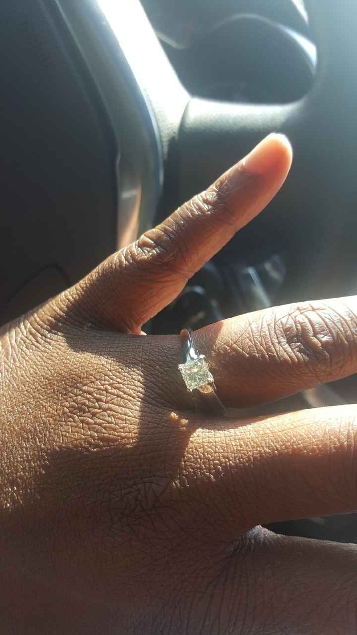 Show me your solitaire engagement rings with plain metal wedding bands.