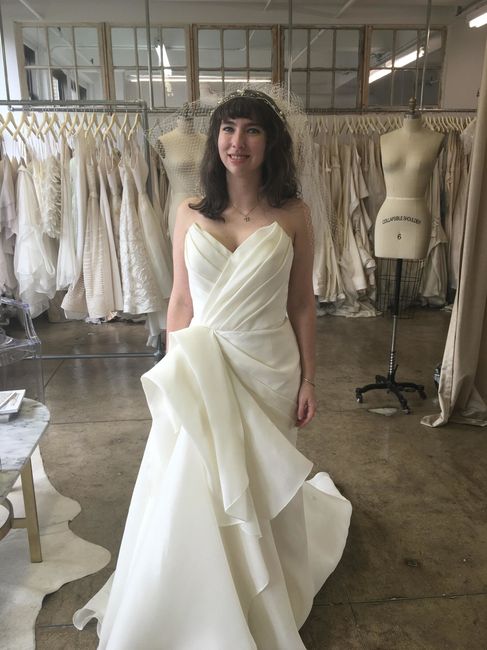 Today was my final dress fitting, including my custom veil & headpiece (photos inside)