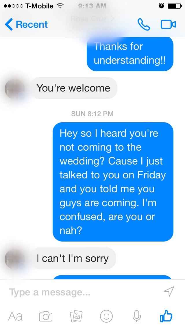First "Bridezillaish" moment