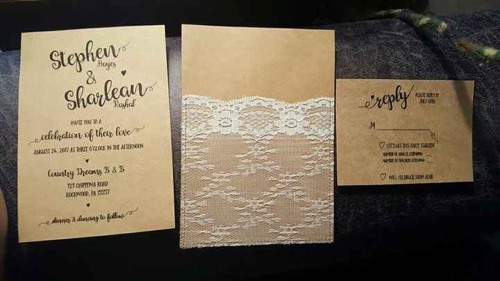 Show me your rustic/vintage wedding invitations please?