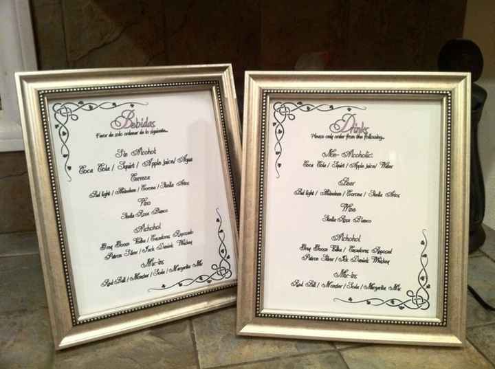 Drink Menu & Reserved Frames completed!!! *PICS*