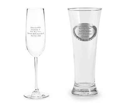 Pilsner Glass as HIS TOASTING FLUTE!?!?!