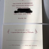 Reception and reply cards