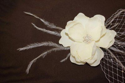 Custom Wedding Fascinator--complete (with pics)