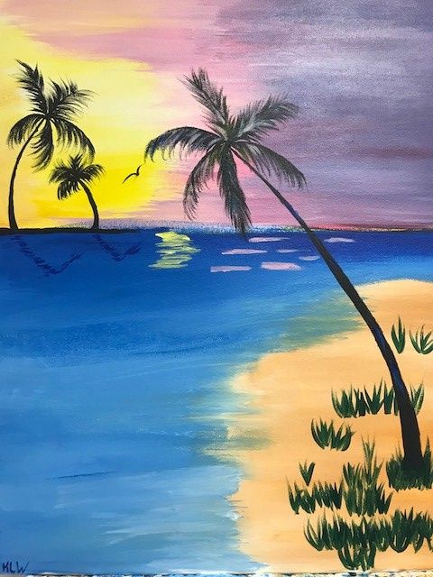 My finished painting! This place actually brings out my artistic talent!