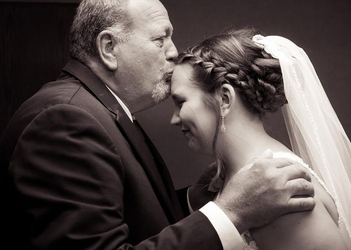 First look with dad! Notice the tear coming down my cheek!
