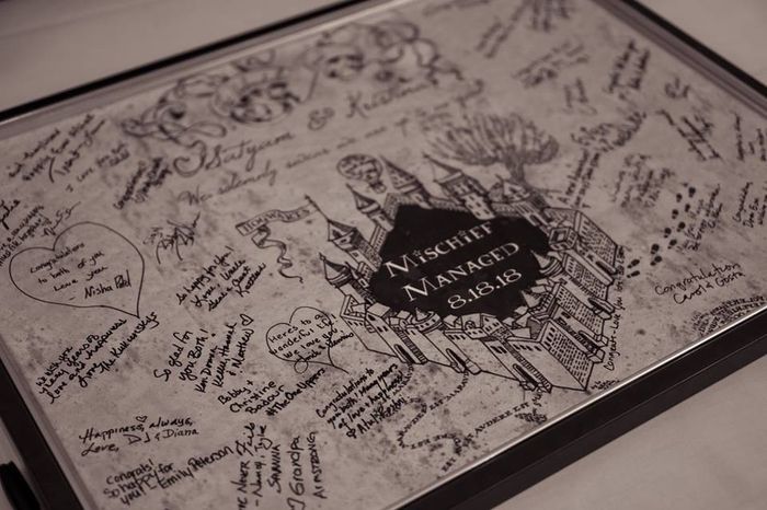 Our Harry Potter themed Guest "book"!