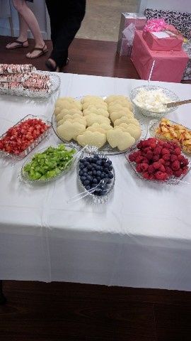 Make your own fruit pizza station!