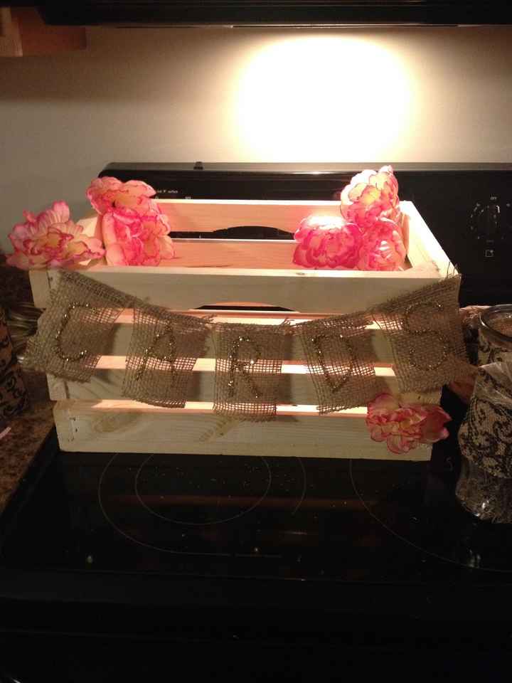 For those of you who have done a DIY card box..