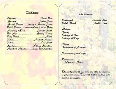 Wedding Programs - Please share