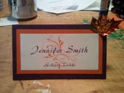 Name cards for your guest, where did you buy them?